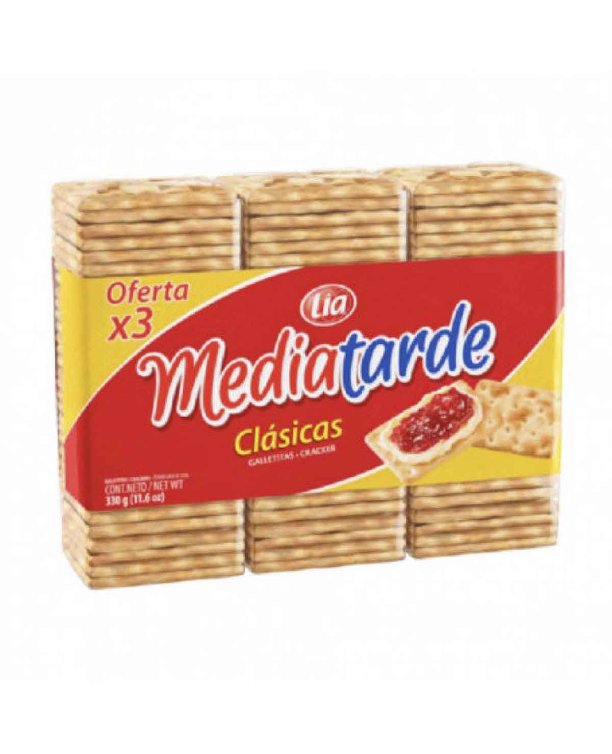 Galletas Lia  Media Tarde Clasicas x 3 Un 315 Gr